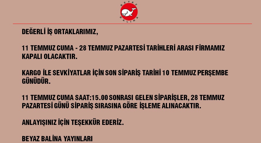 Tatil Duyurusu