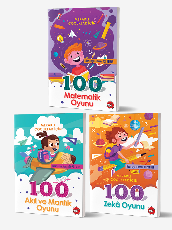 Meraklı Çocuklar İçin 100 Oyun Bilgi Seti - (3 Kitap)