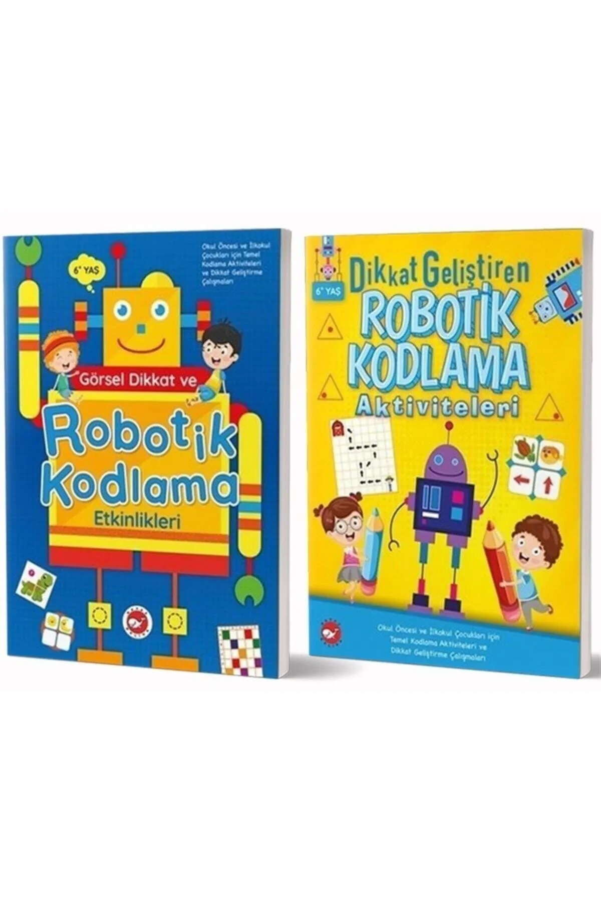 6+ Yaş Için Temel Robotik Kodlama Aktiviteleri Seti - (2 Kitap)