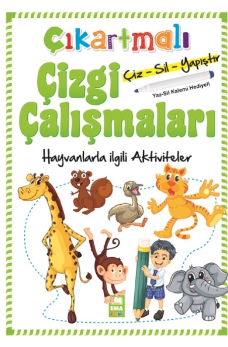 Çıkartmalı Çizgi Çalışmaları - Hayvanlarla İlgili Aktiviteler